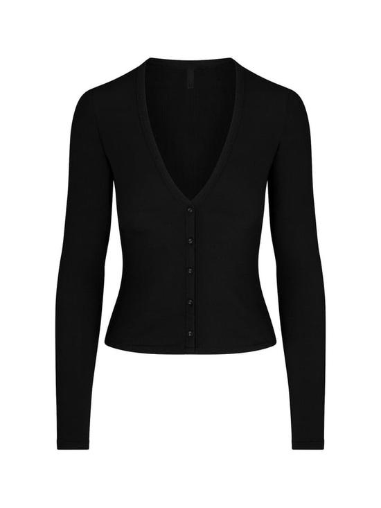 SKIMS Tops - RARE 🖤SKIMS SOFT LOUNGE CARDIGAN ONYX XS